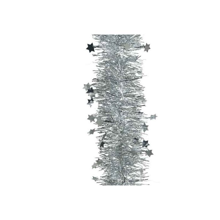 tinsel stargarland glänzend 4ply silber