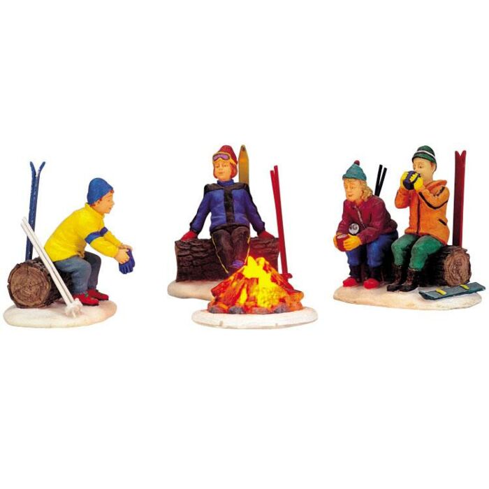 LEMAX SKIERS' CAMP FIRE, SATZ VON 4, B/O (4.5V) LEMAX SKIERS' CAMP FIRE, SATZ VON 4, B/O (4.5V)