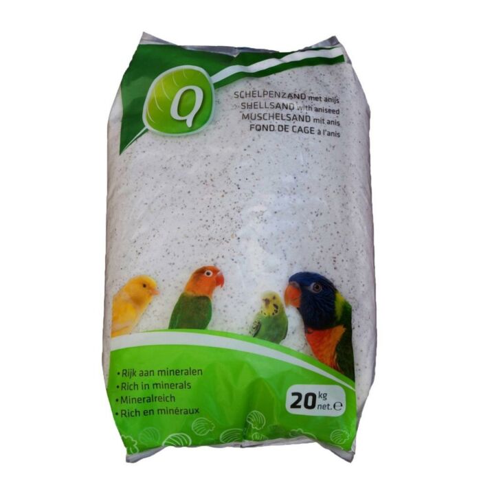 Q Shell Sand super weiß Anis 20kg Q Shell Sand super weiß Anis 20kg