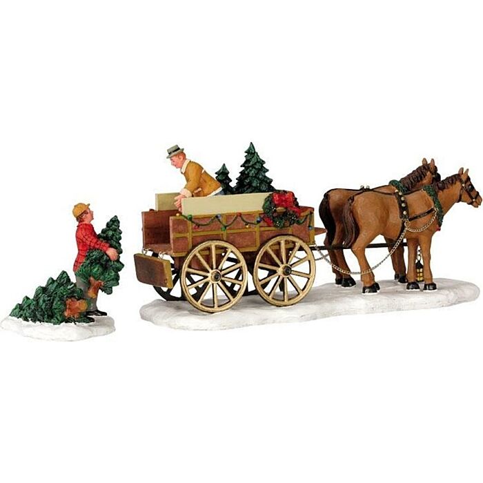 LEMAX CHRISTMAS TREE WAGON, SATZ VON 2