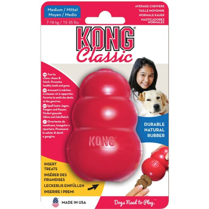 Origineel rubber kong medium rot Origineel rubber kong medium rot
