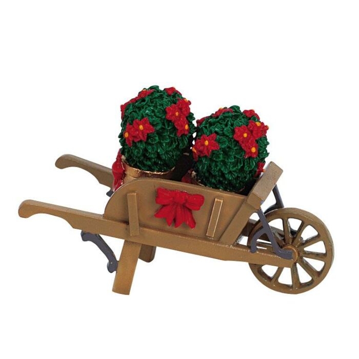 LEMAX WHEELBARROW MIT POINSETTIAS LEMAX WHEELBARROW MIT POINSETTIAS
