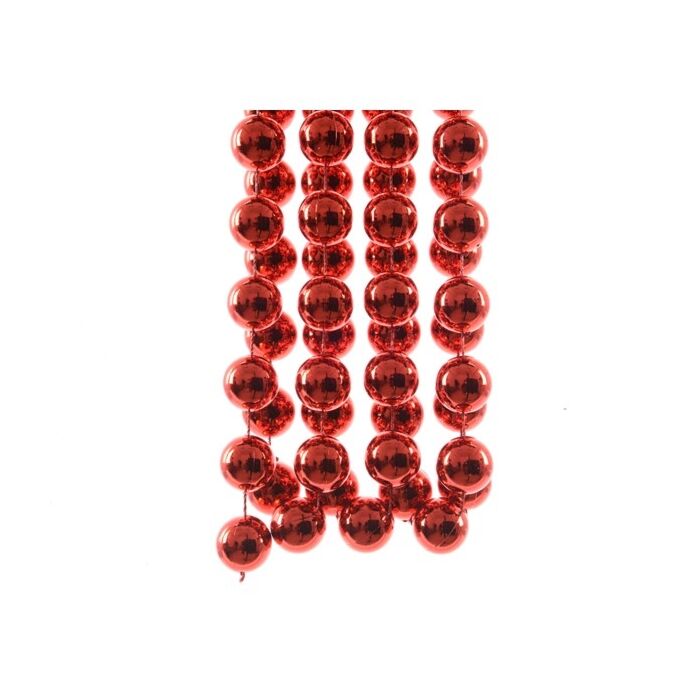 Kunststoff-Perle Girlande XXL Weihnachten rot Kunststoff-Perle Girlande XXL Weihnachten rot