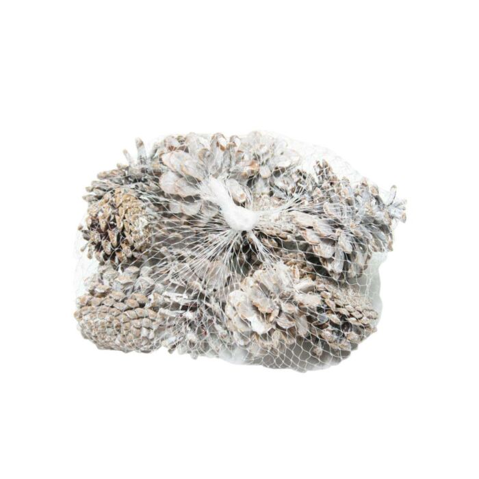Pinecone Oostenrijker wit set van 15 - HBX Natural Living Pinecone Oostenrijker wit set van 15 - HBX Natural Living