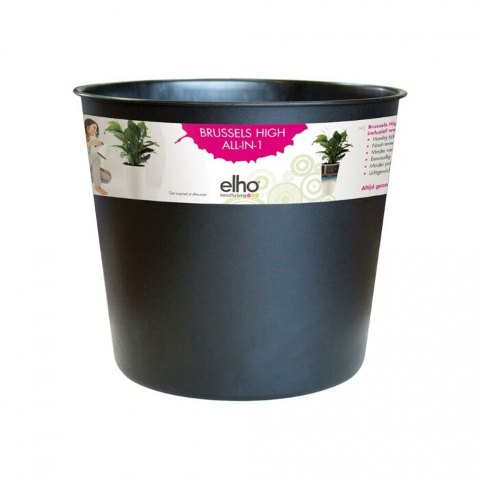Elho Blumentopf Easy ins Brussels diamond hoch 32 cm schwarz Elho Blumentopf Easy ins Brussels diamond hoch 32 cm schwarz