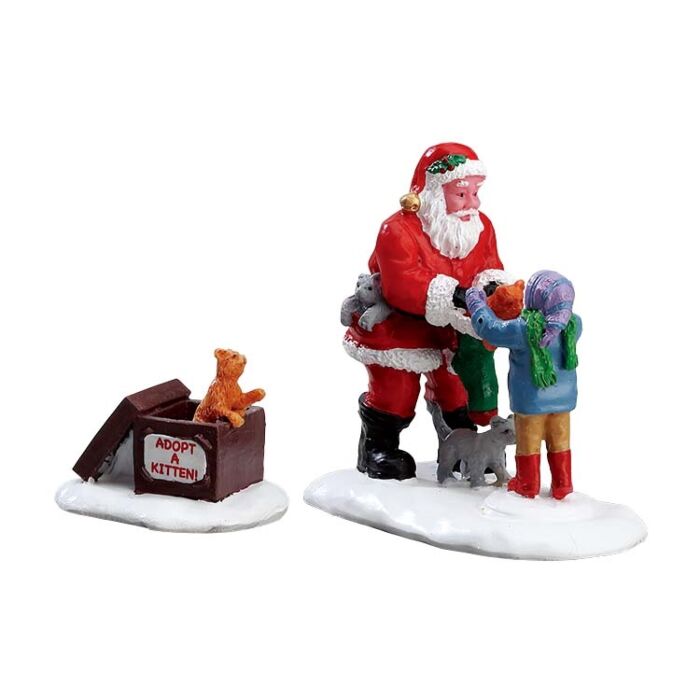 LEMAX SANTA AND KITTENS, SATZ VON 2
