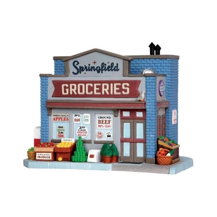 Lemax Springfield Groceries, B/O LED Lemax Springfield Groceries, B/O LED