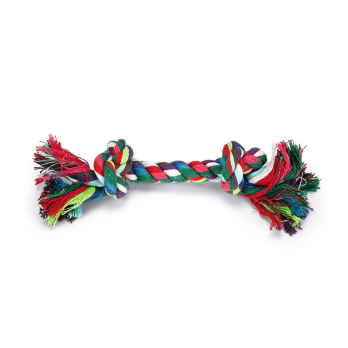 Hundespielzeug Flossytoy mit 2 Knoten, bunt – Beeztees Hundespielzeug Flossytoy mit 2 Knoten, bunt – Beeztees