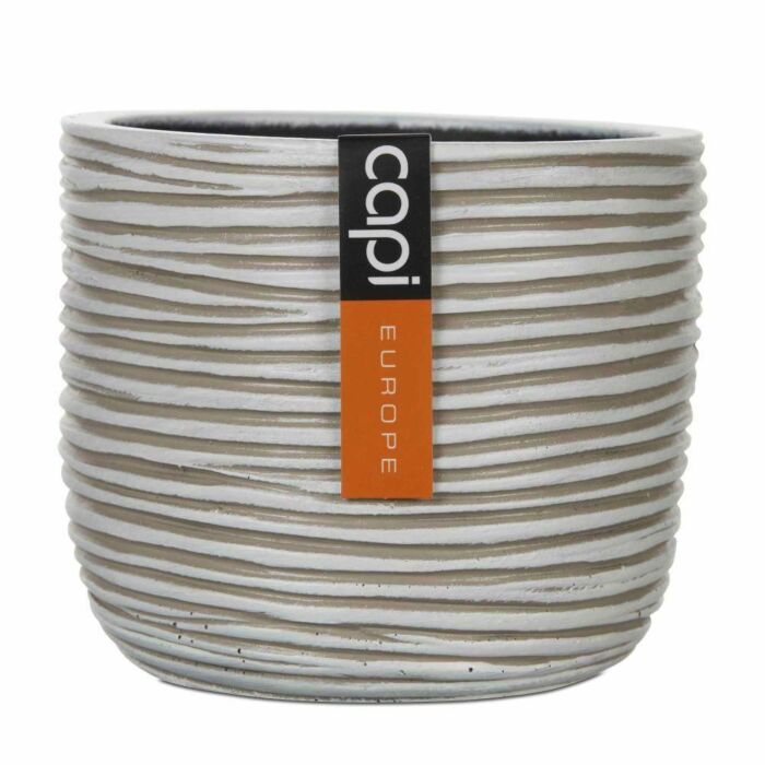 Blumentopf rib beige Ø 10 cm