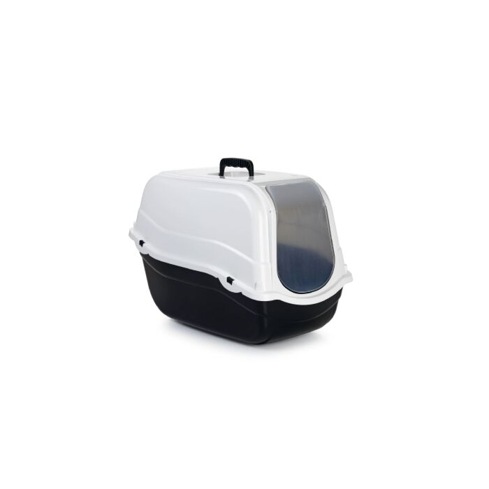 Beeztees Katzentoilette Romeo L54 cm schwarz weiß Beeztees Katzentoilette Romeo L54 cm schwarz weiß