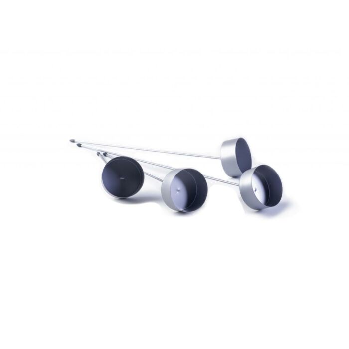 Theelichthouder steker zilver s4