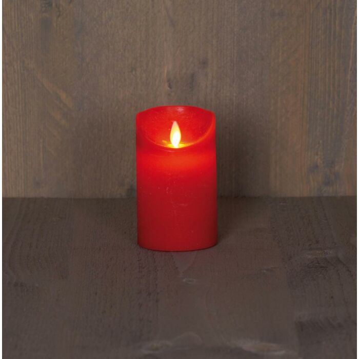 LED Kerze rustikal rot 12.5CM LED Kerze rustikal rot 12.5CM