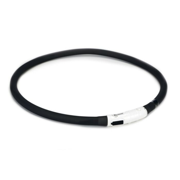 Leuchtkragen + USB schwarz 70 cm - BEEZTEES
