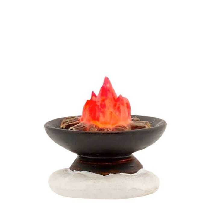Brazier black battery operated - h3xd3,5cm