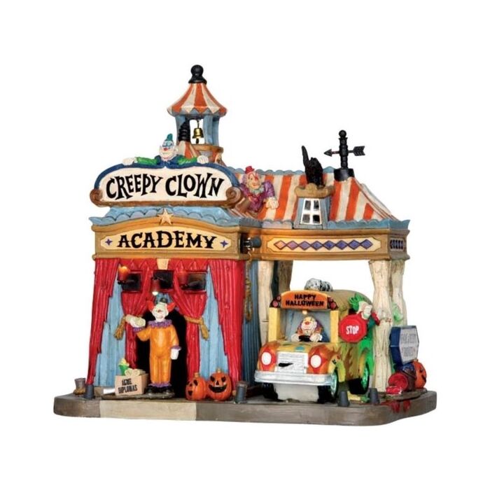 Lemax Creepy Clown Academy, met 4.5V Adapter