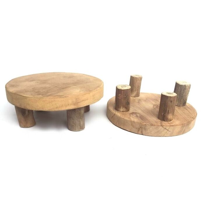 Tablett Teak natur Ø 15 cm
