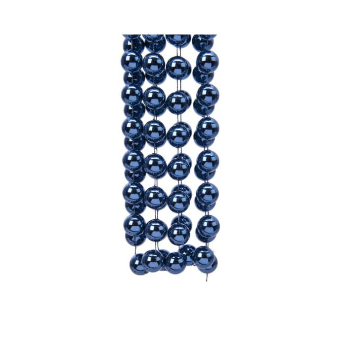 Perlengirlande XXL glänzend Mitternachtsblau Plastik 270 cm - Decoris Perlengirlande XXL glänzend Mitternachtsblau Plastik 270 cm - Decoris
