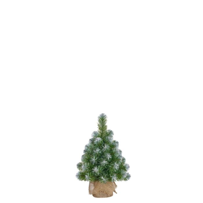 Weihnachtsbaum Norton mit Sackleinen grün gefrostet 45 cm - Black Box