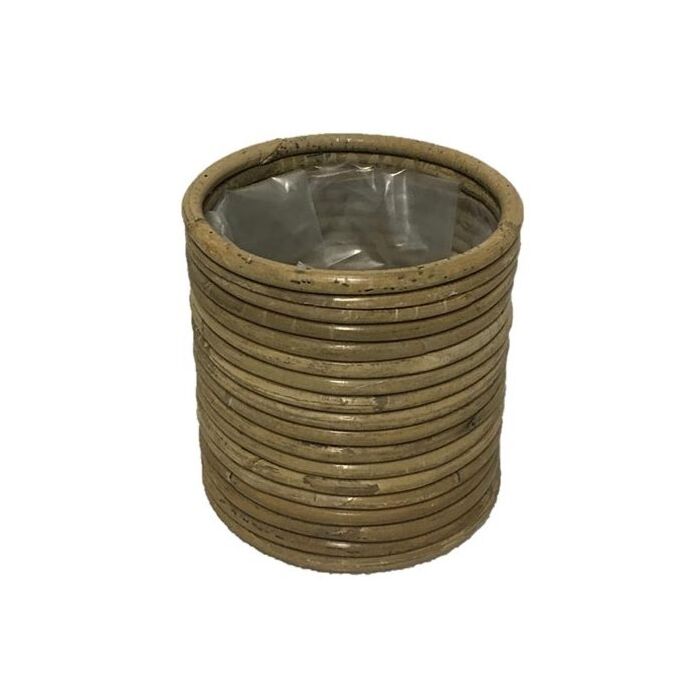 Topf rund Streifen grau Ø 14 cm