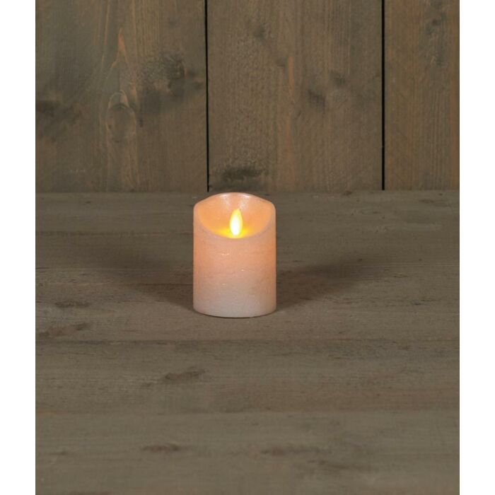B.O.T. KERZE PERLENWACHS RUSTIKALER BEWEGLICHE FLAMME 7.5X10CM 3XAAA/TIMER