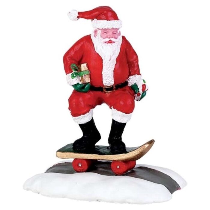 Lemax Skateboard Santa Lemax Skateboard Santa