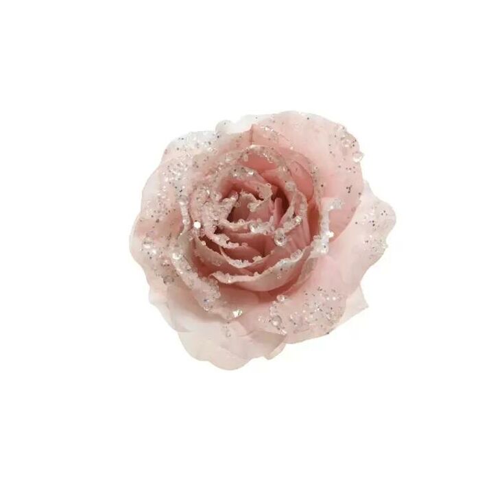 Rose rosa auf Klipp Ø 14 cm