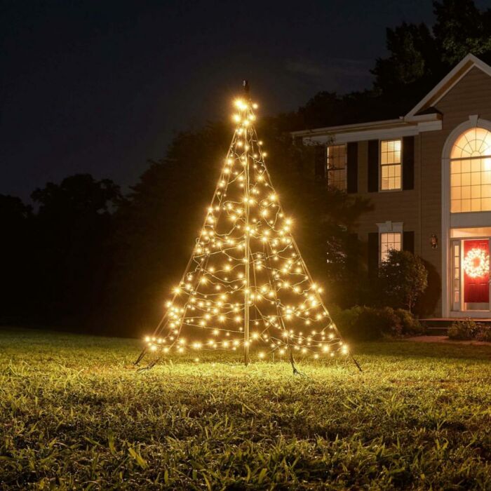 Fahnenmast Weihnachtsbaum 300 LED warmweiß 2 Meter - Fairybell Fahnenmast Weihnachtsbaum 300 LED warmweiß 2 Meter - Fairybell