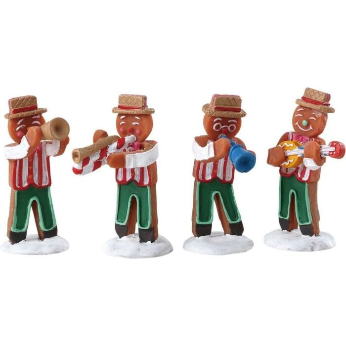 Lemax Gingerbread Jazz, Set mit 4 Lemax Gingerbread Jazz, Set mit 4