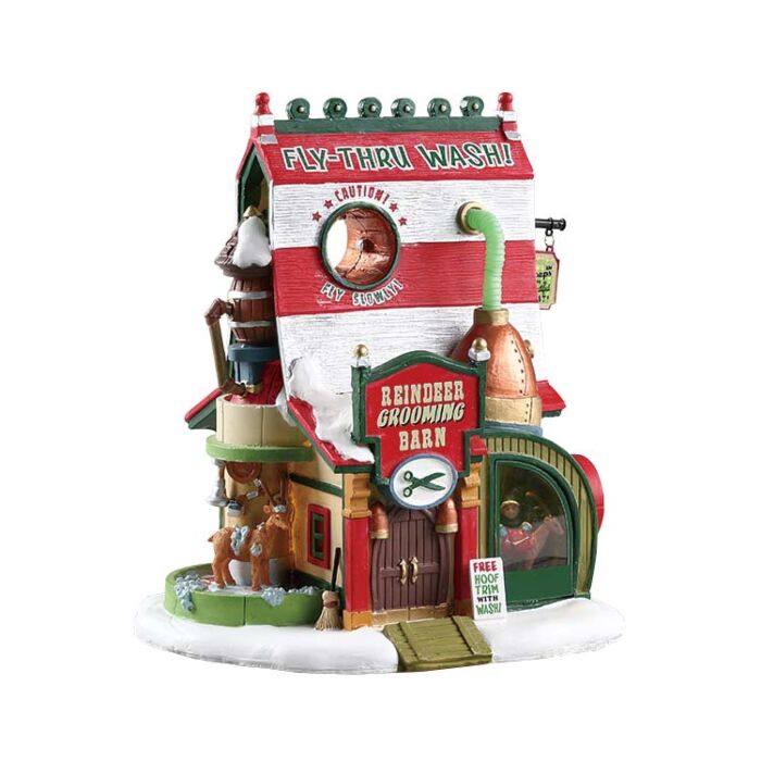 Lemax Reindeer Grooming Barn Lemax Reindeer Grooming Barn