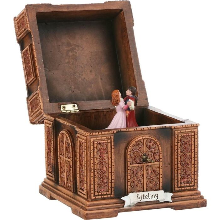 Muziekdoos assepoester l11.5b11.5h12cm Muziekdoos assepoester l11.5b11.5h12cm