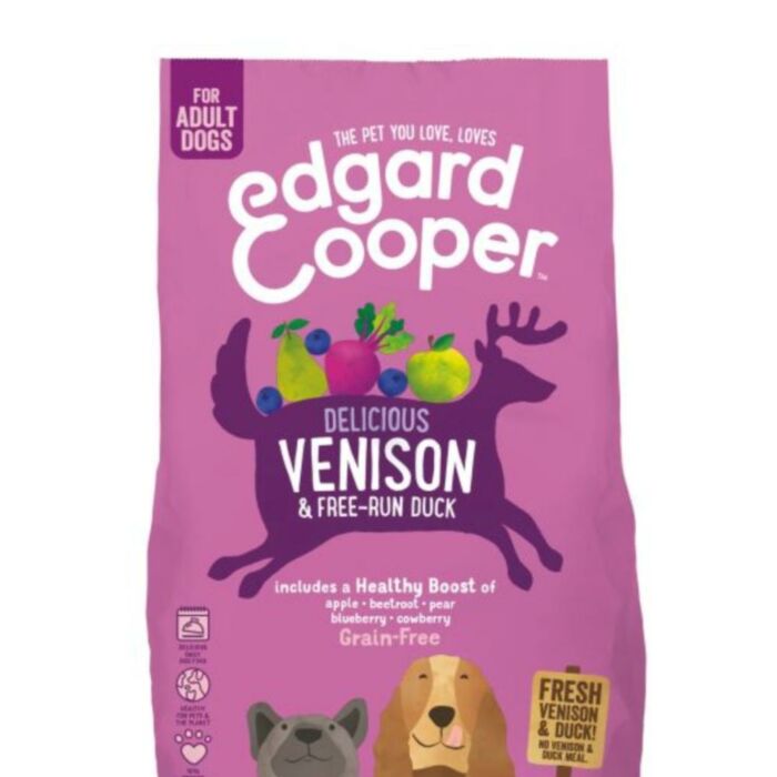 Edgard & Cooper Delicious Venison Adult Hirsch, Ente, Apfel - Hundefutter - 2,5 kg Getreidefrei