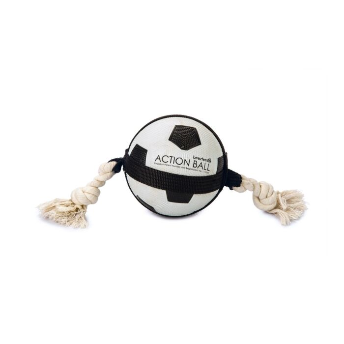 Hundespielzeug Actionfußball mit Seil