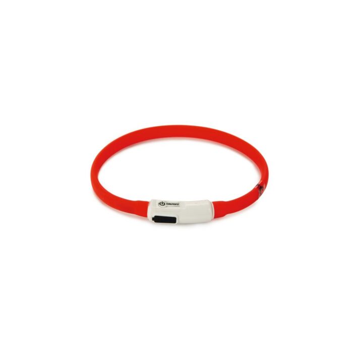 Leuchtkragen + USB rot 35 cm - BEEZTEES