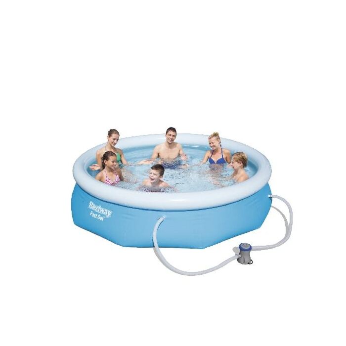 Schwimmbad aufblasbar fast set inklusive Filterpumpe rund Ø 305 cm - BESTWAY Schwimmbad aufblasbar fast set inklusive Filterpumpe rund Ø 305 cm - BESTWAY