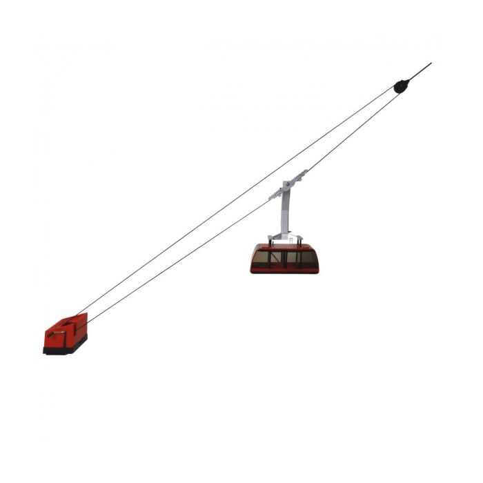 Kabelbaan manueel + gondel rood