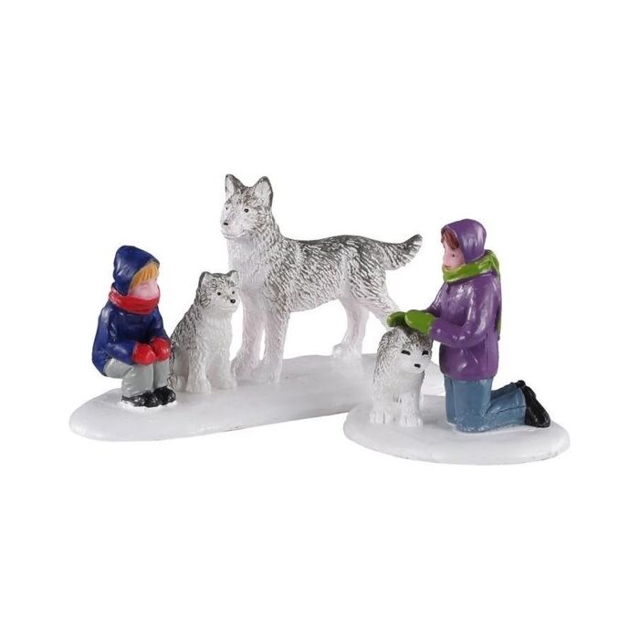 Lemax Future SLED Dogs, Set mit 2