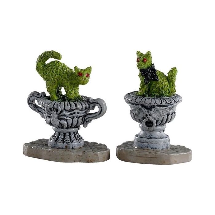 LEMAX HAUNTED TOPIARY, SET VAN 2 LEMAX HAUNTED TOPIARY, SET VAN 2
