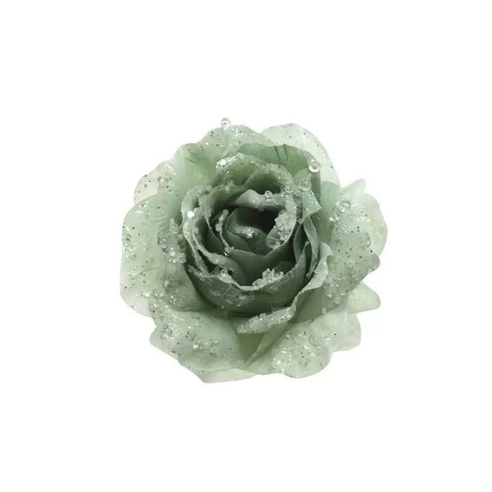 Rose grün auf Klipp Ø 14 cm