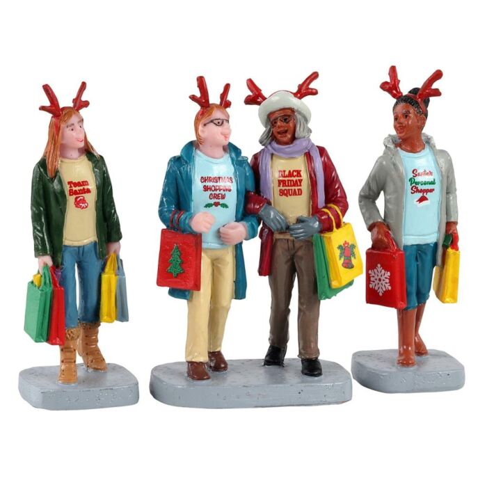 Lemax Girls Christmas Shopping Trip, Set mit 3 Lemax Girls Christmas Shopping Trip, Set mit 3
