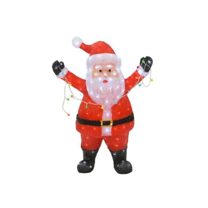 Nikolaus LED-Lichtfigur Weihnachten outdoor h88 cm - Lumineo