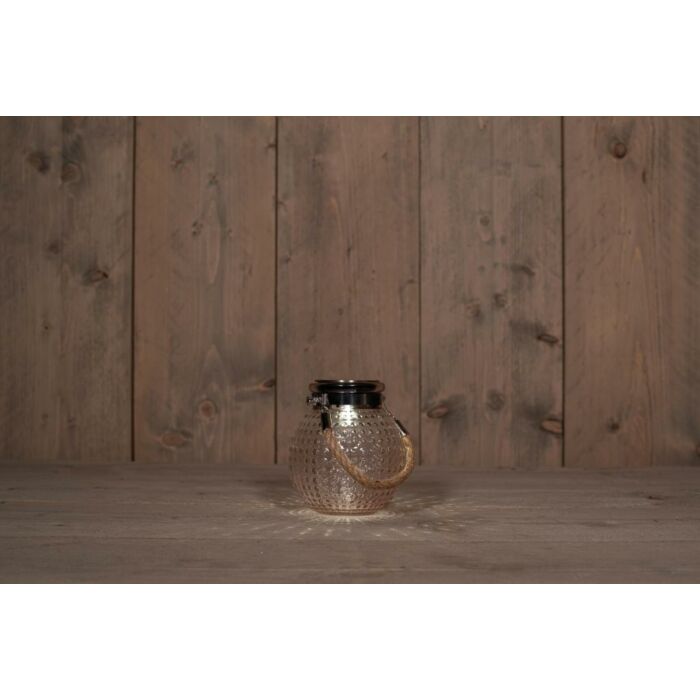 Solarglas rosa 12,5 cm