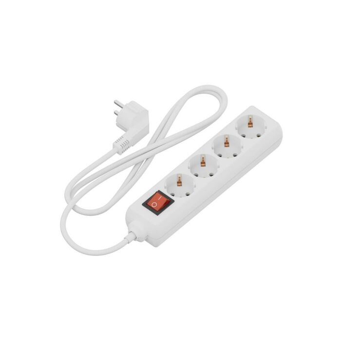 Steckdose 4-fach mit Schalter weiß, Kabel 1,4 Meter - CALEX Steckdose 4-fach mit Schalter weiß, Kabel 1,4 Meter - CALEX