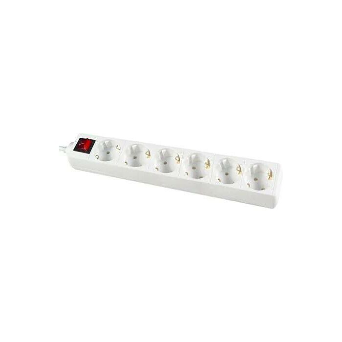 Steckdose 6-fach mit Schalter weiß - Calex Steckdose 6-fach mit Schalter weiß - Calex