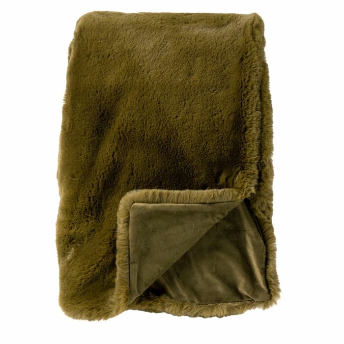 Soft Plaid Zinzi L 140 cm Military Olive - Dutch Decor Soft Plaid Zinzi L 140 cm Military Olive - Dutch Decor