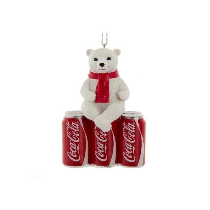 Coca-Cola ijsbeer ornament plastic 7 cm - Kurt Adler