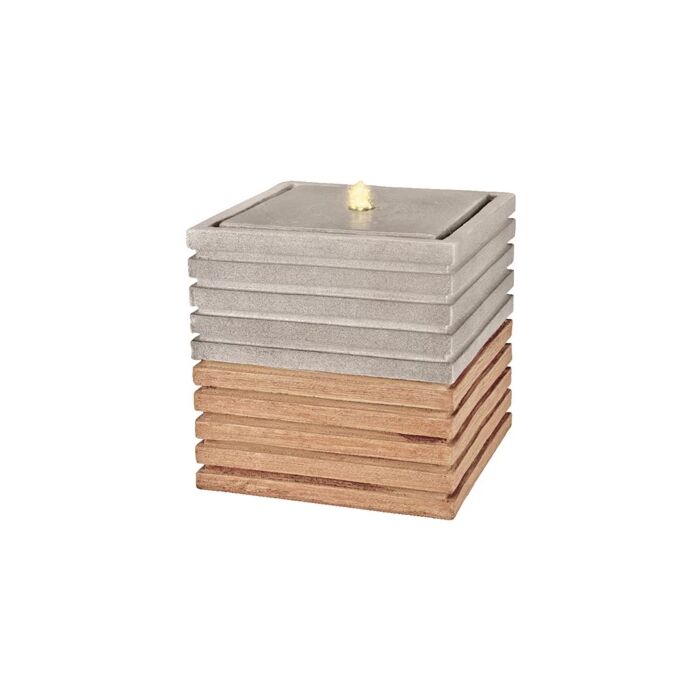 Lumineo GRC Brunnen quadratisch 35 cm naturgrau Lumineo GRC Brunnen quadratisch 35 cm naturgrau