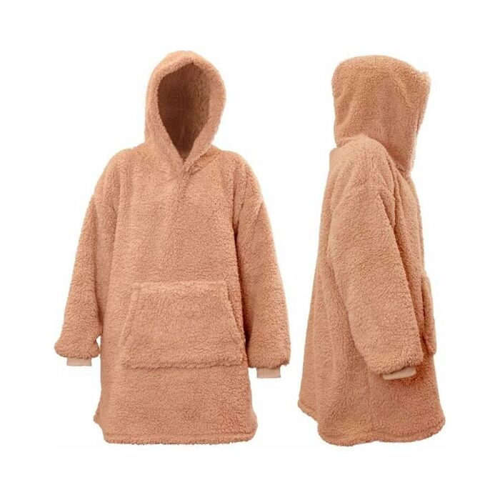 Hoodie oversized teddy Pullover alt rosa onesize Hoodie oversized teddy Pullover alt rosa onesize