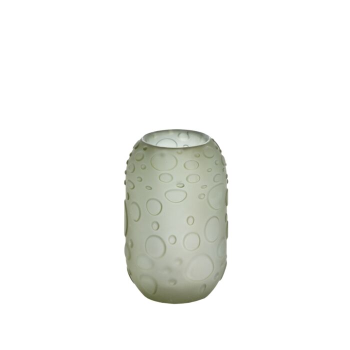 Teelicht Finley Glas matte olivegrün Ø 8 cm - Light & Living