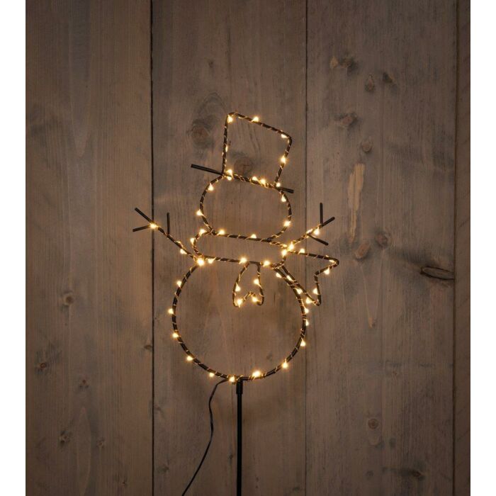 Schneemann auf Stecker 56LED schwarz 100 cm - Anna's Collection Schneemann auf Stecker 56LED schwarz 100 cm - Anna's Collection