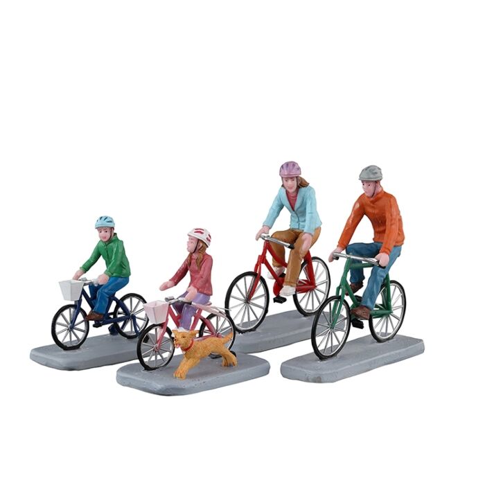 Lemax Family Bike Ride, Set mit 4 Lemax Family Bike Ride, Set mit 4